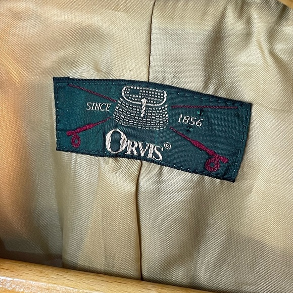 Vintage Orvis Women’s 16 Single Button Tan Blazer USA Oversized Boyfriend Career - Picture 3 of 16